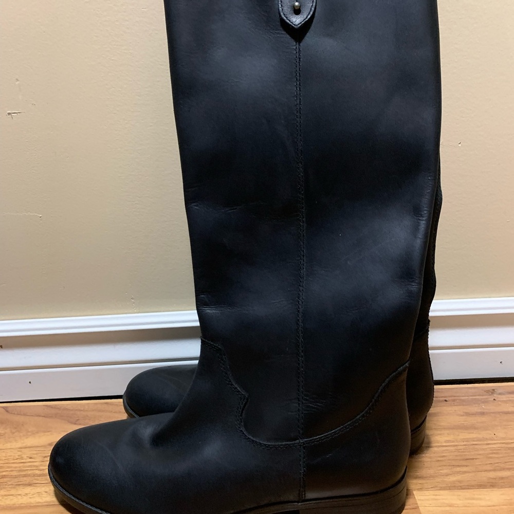 Frye & co. black leather tall boots